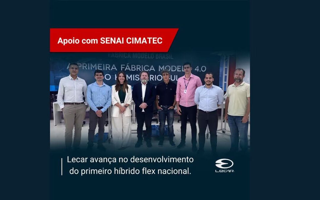LECAR visita SENAI CIMATEC/BA e avança no projeto do desenvolvimento do primeiro carro híbrido flex nacional